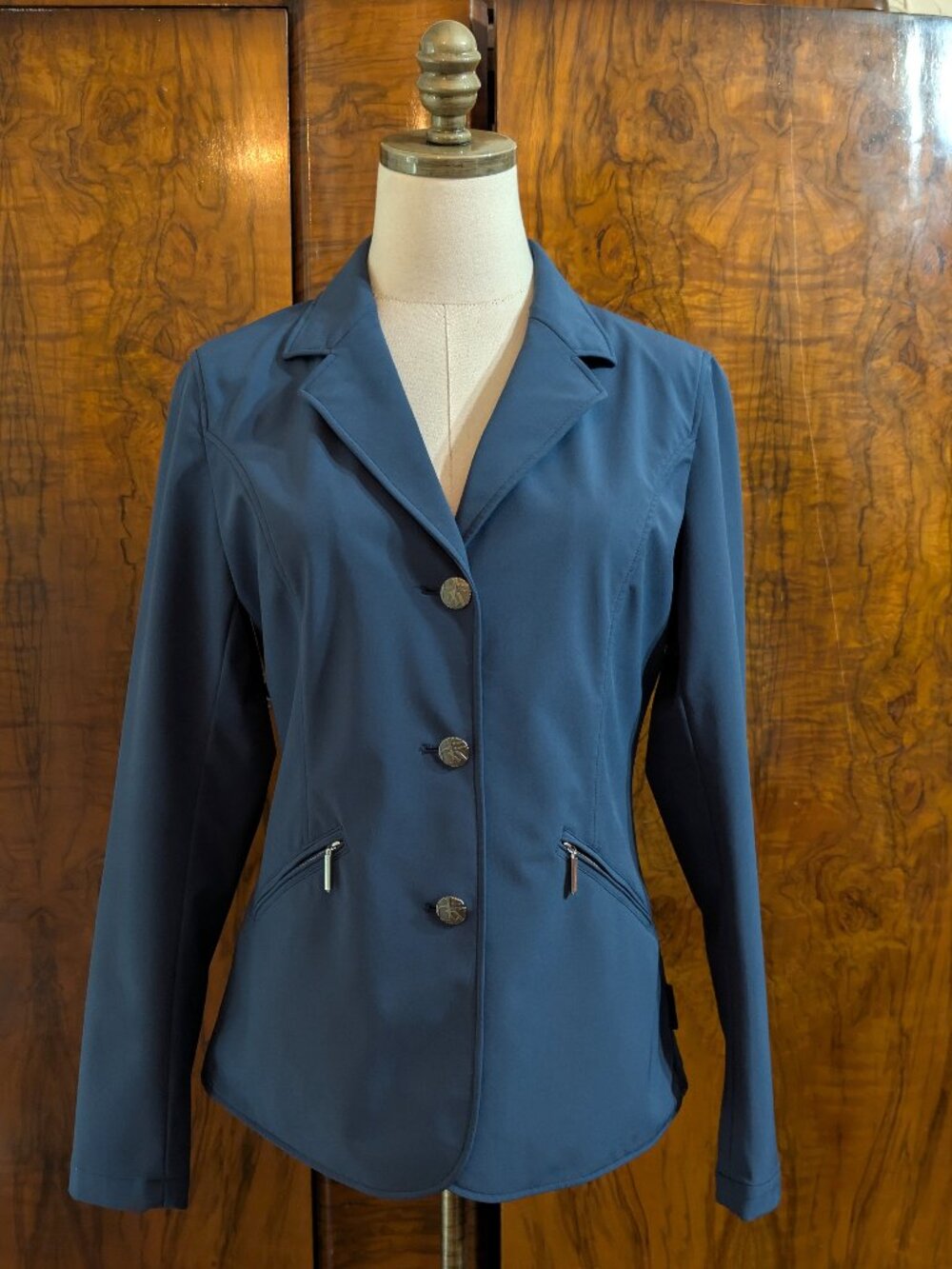 Horseware Competition Show Jacket Women's Size 8 Equestrian Blue Stretch